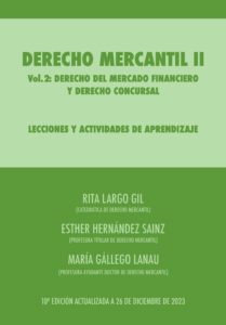 DERECHO MERCANTIL II-VOL.II (2024). Autores: Rita Largo - Esther Hernández - María Gállego
